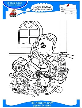 Çocuklar İçin My Little Poni Boyama Sayfaları 